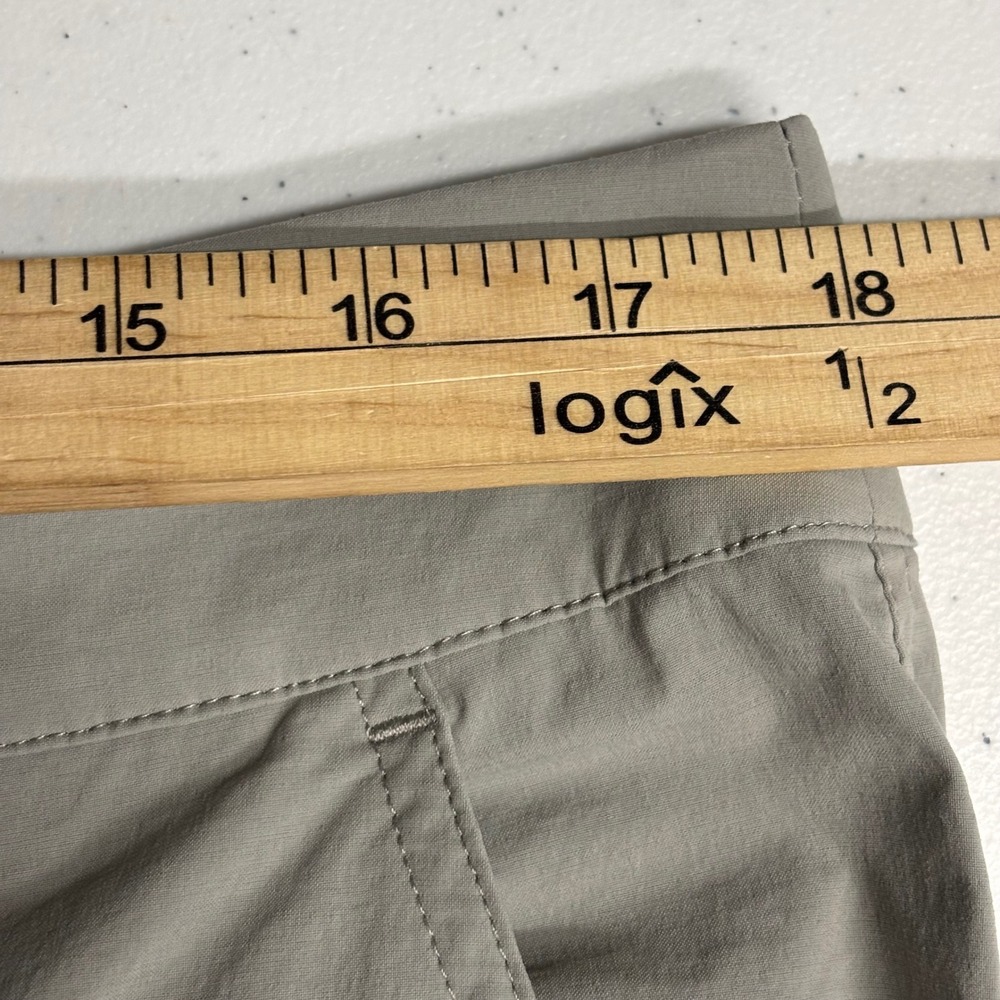 Coolibar Capri Pants 12 Gray Women Hiking Sun Protection UPF 50+ Cargo Stretch - Picture 6 of 11